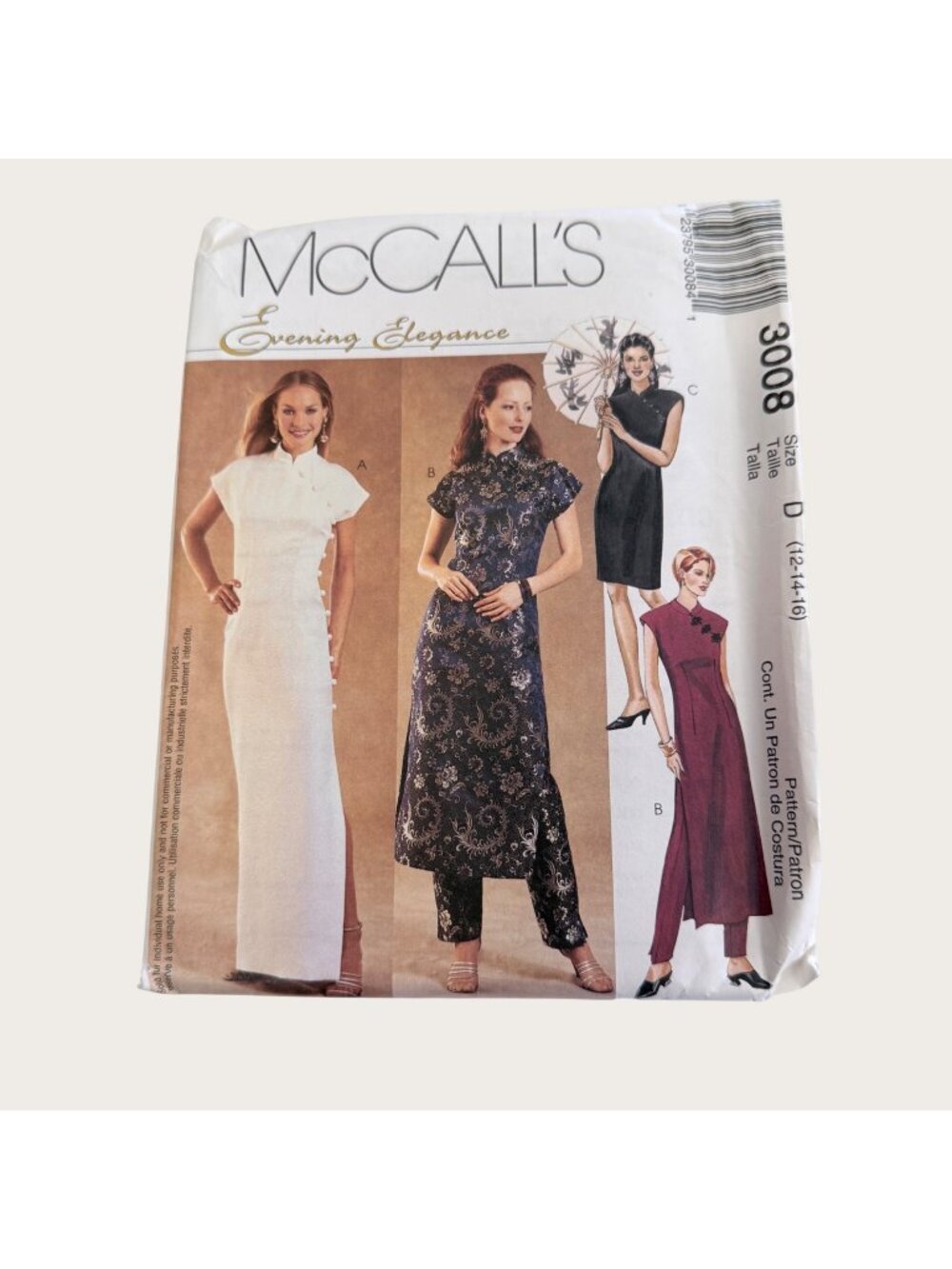 Vintage 2000s McCalls Sewing Pattern 3008 Misses Pants Dress Size 12-16
